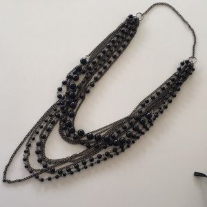 Black Long necklace with bag!